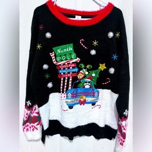 Vintage Holiday Time Oversized Sweater